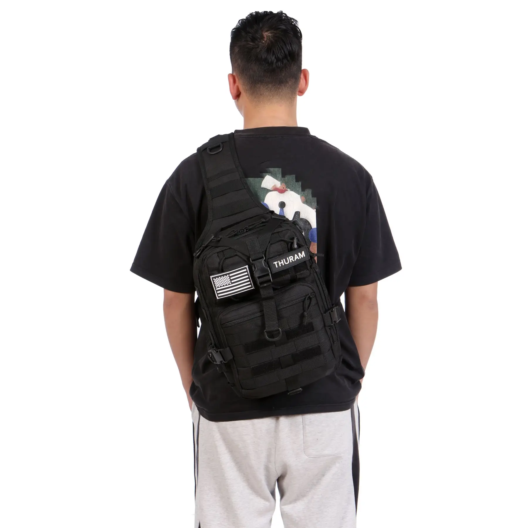 THURAM 8L/15L Outdoor Tactical Bag Backpack Sport Bag Pack Sling Shoulder Backpack Tactical Bag for Every Day Carry