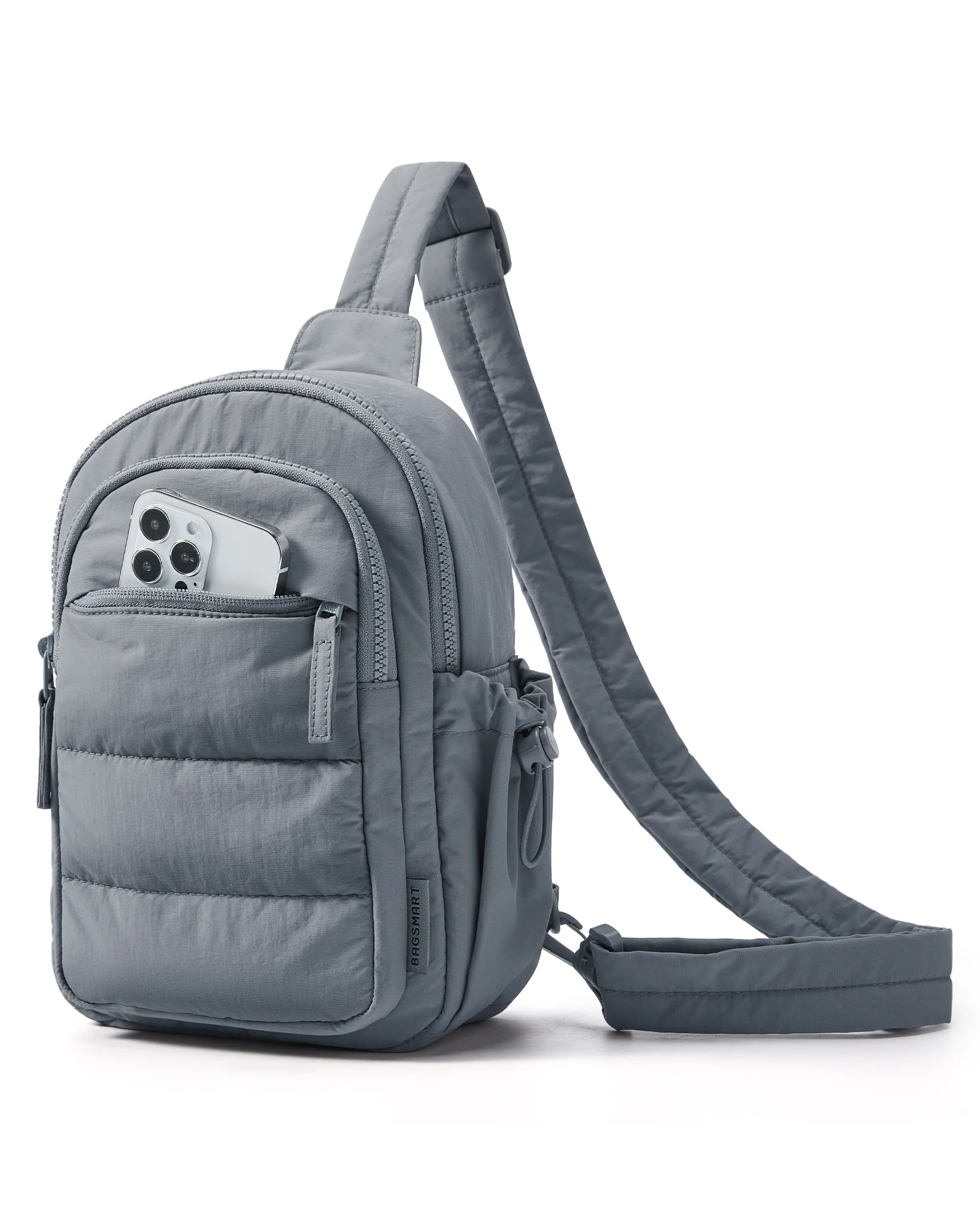BAGSMART Multi-Layer Crossbody Bag Women Puffer Sling Bag Purses Handbag Outdoor Activities Fanny Packs for Travel Hiking
