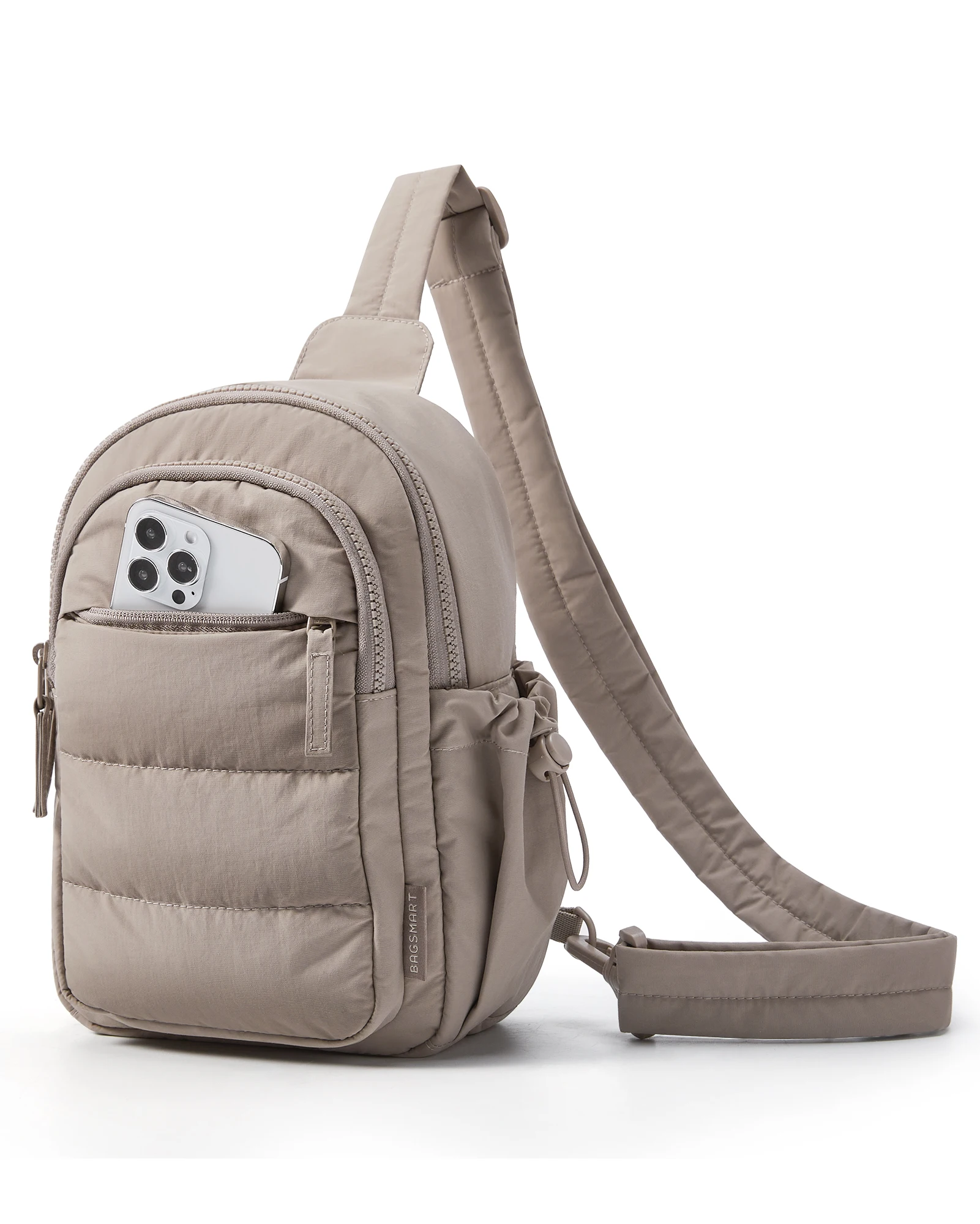 BAGSMART Multi-Layer Crossbody Bag Women Puffer Sling Bag Purses Handbag Outdoor Activities Fanny Packs for Travel Hiking