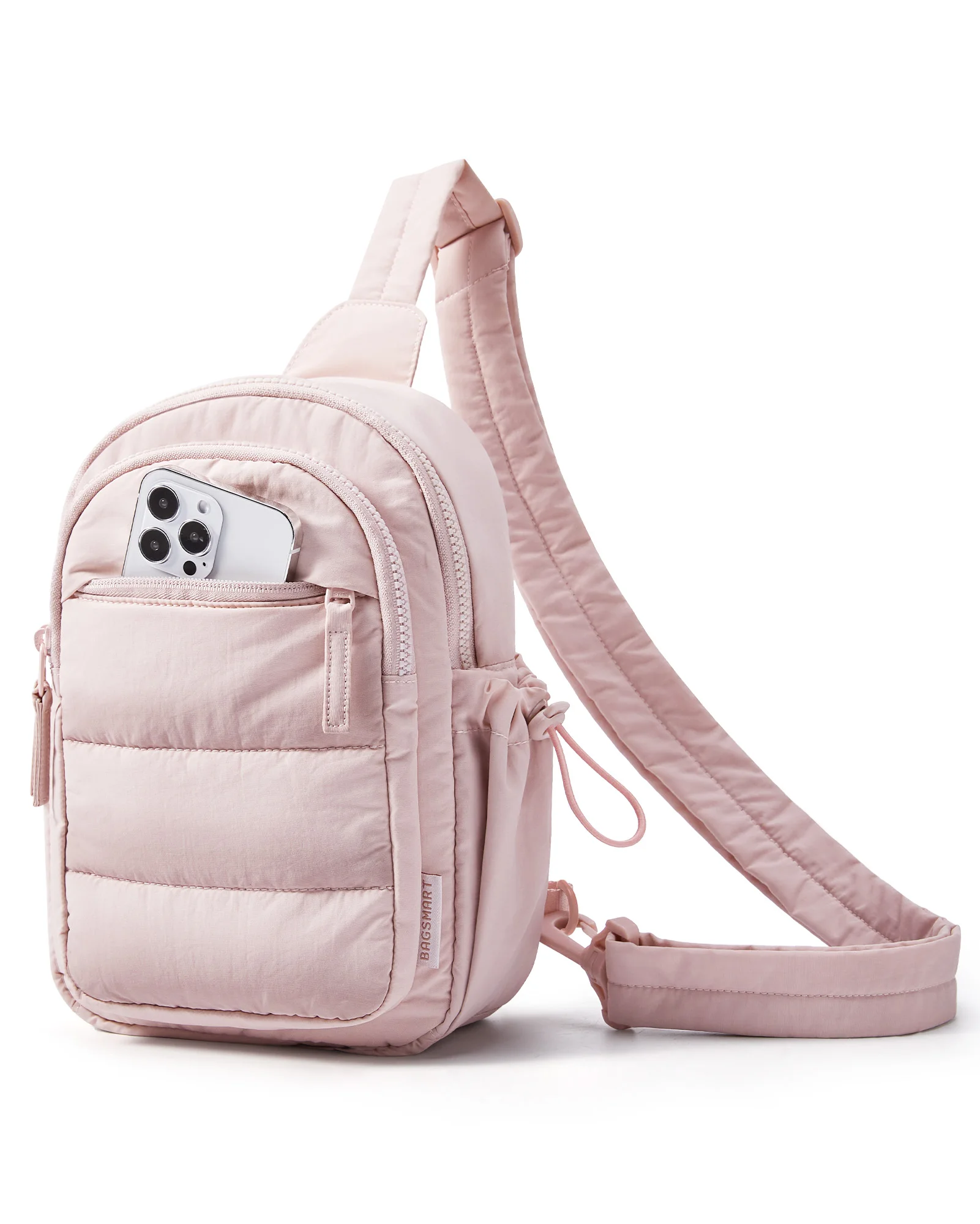BAGSMART Multi-Layer Crossbody Bag Women Puffer Sling Bag Purses Handbag Outdoor Activities Fanny Packs for Travel Hiking