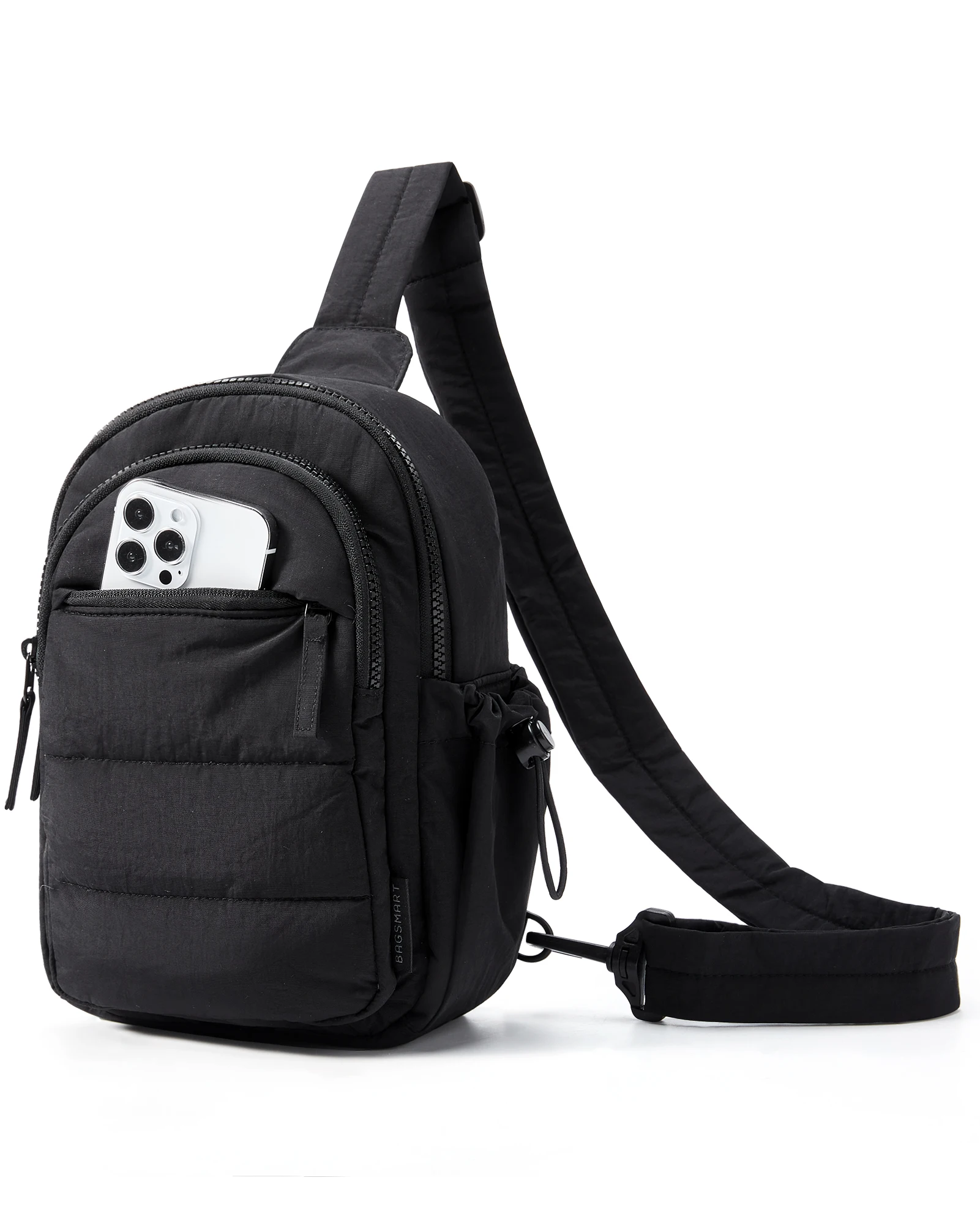 BAGSMART Multi-Layer Crossbody Bag Women Puffer Sling Bag Purses Handbag Outdoor Activities Fanny Packs for Travel Hiking