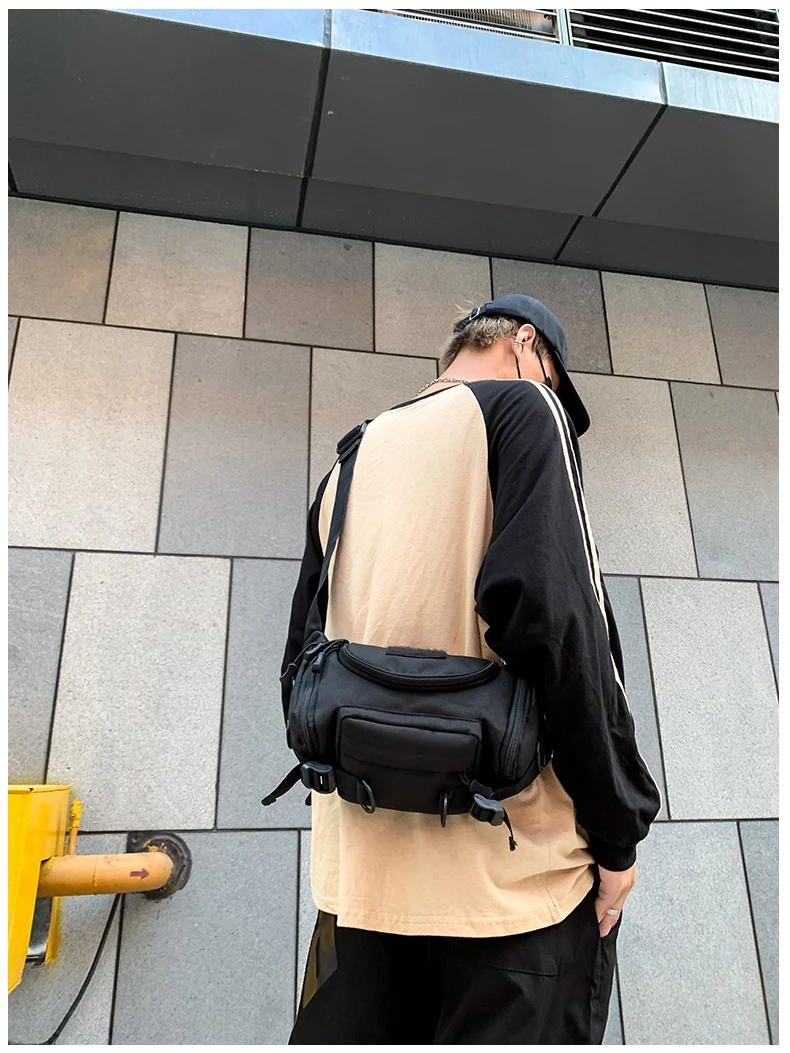 1000D Waterproof Oxford Men's Belt Fanny Pack Shoulder Messenger Bag Tactical Chest Bags