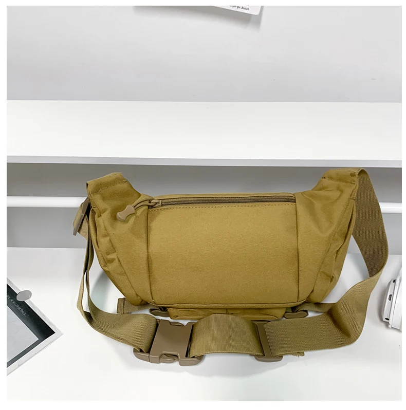 1000D Waterproof Oxford Men's Belt Fanny Pack Shoulder Messenger Bag Tactical Chest Bags
