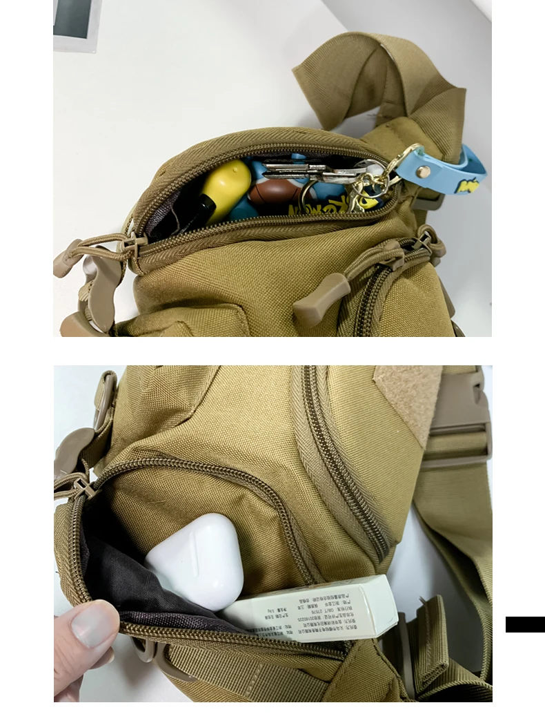 1000D Waterproof Oxford Men's Belt Fanny Pack Shoulder Messenger Bag Tactical Chest Bags
