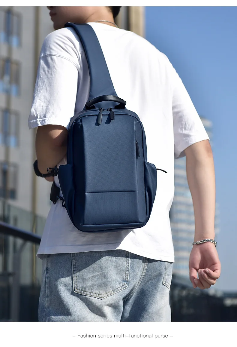 Men chest bag fashionable shoulder bag casual travel women crossbody bag multifunctional high-end lightweight waterproof bag