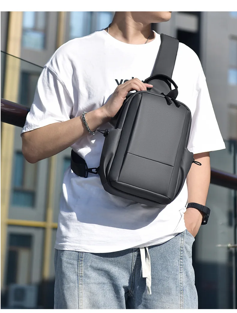 Men chest bag fashionable shoulder bag casual travel women crossbody bag multifunctional high-end lightweight waterproof bag