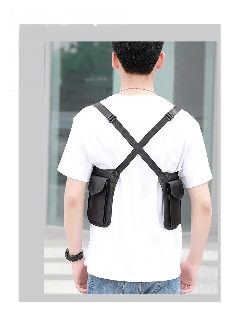 Men Outdoor Anti Theft Sling Chest Bag Concealed Crossbody Backpack Adjustable Shoulder Straps Multi Pockets
