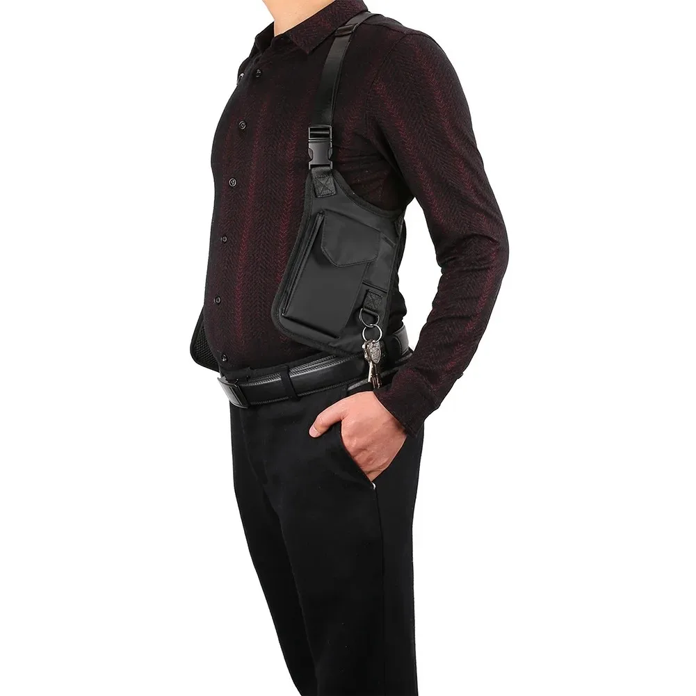 Men Outdoor Anti Theft Sling Chest Bag Concealed Crossbody Backpack Adjustable Shoulder Straps Multi Pockets