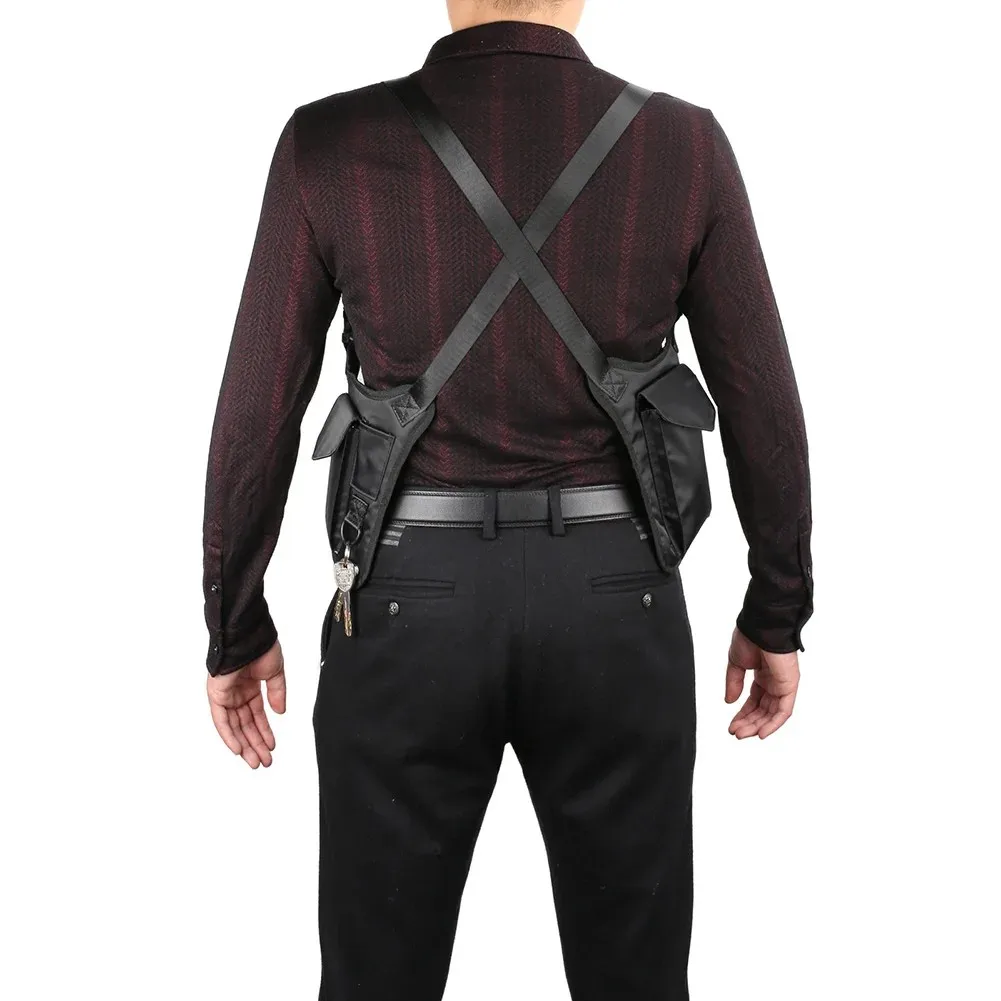 Men Outdoor Anti Theft Sling Chest Bag Concealed Crossbody Backpack Adjustable Shoulder Straps Multi Pockets