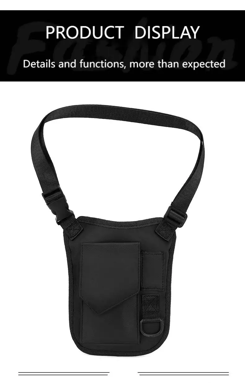 Men Outdoor Anti Theft Sling Chest Bag Concealed Crossbody Backpack Adjustable Shoulder Straps Multi Pockets