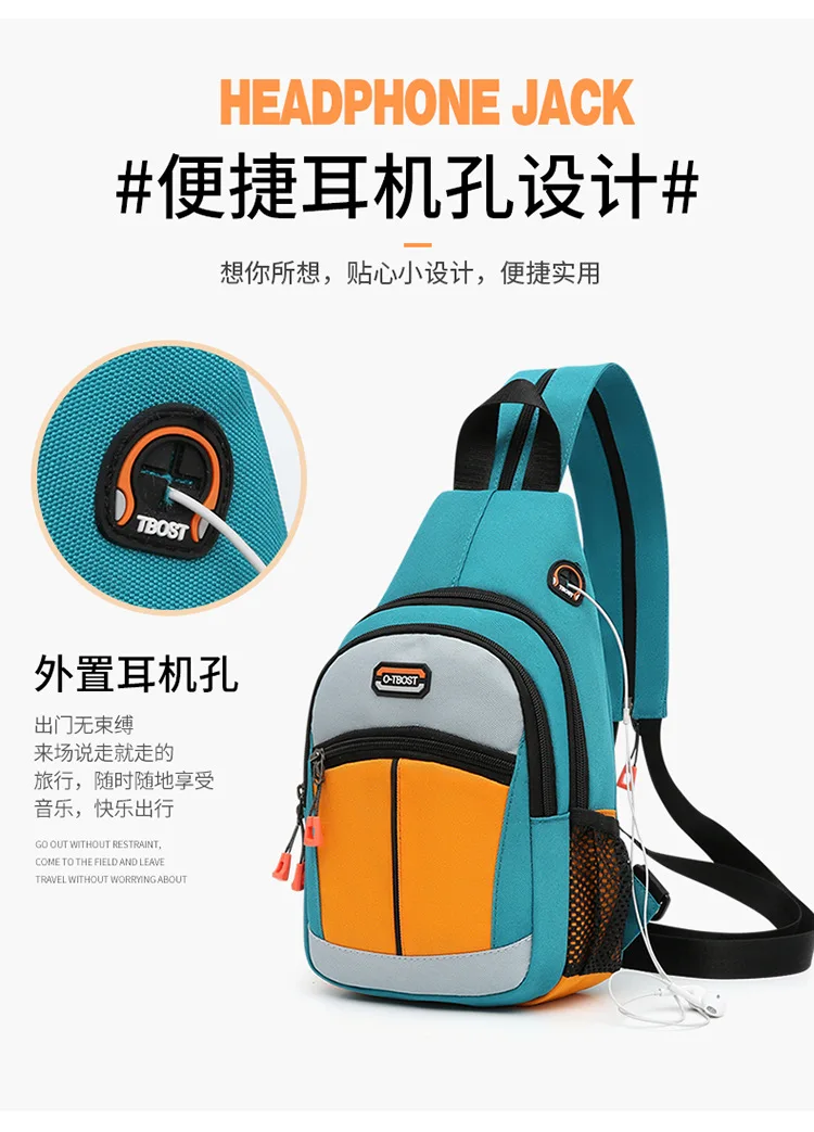 Women's Chest Bag New Fashion Oxford Cloth Waterproof Men Chest Bag Multifunctional Mini Women Backpack Sports Crossbody Bags