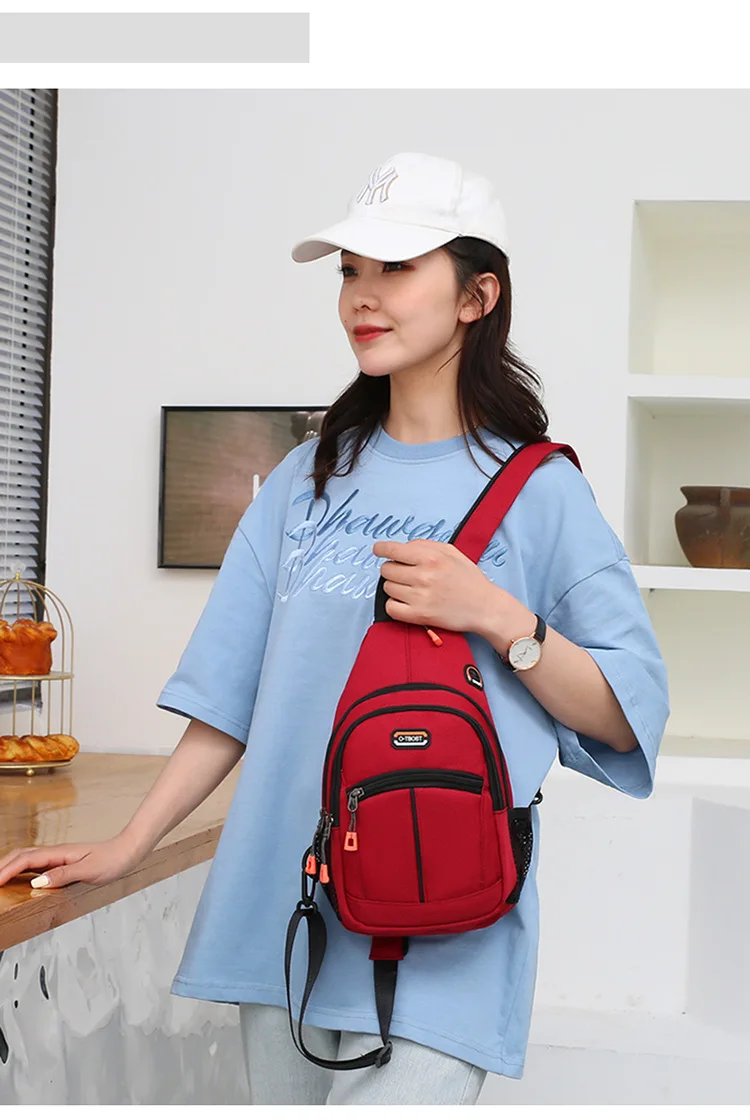 Women's Chest Bag New Fashion Oxford Cloth Waterproof Men Chest Bag Multifunctional Mini Women Backpack Sports Crossbody Bags