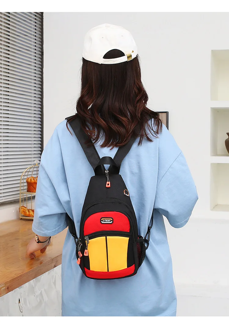 Women's Chest Bag New Fashion Oxford Cloth Waterproof Men Chest Bag Multifunctional Mini Women Backpack Sports Crossbody Bags