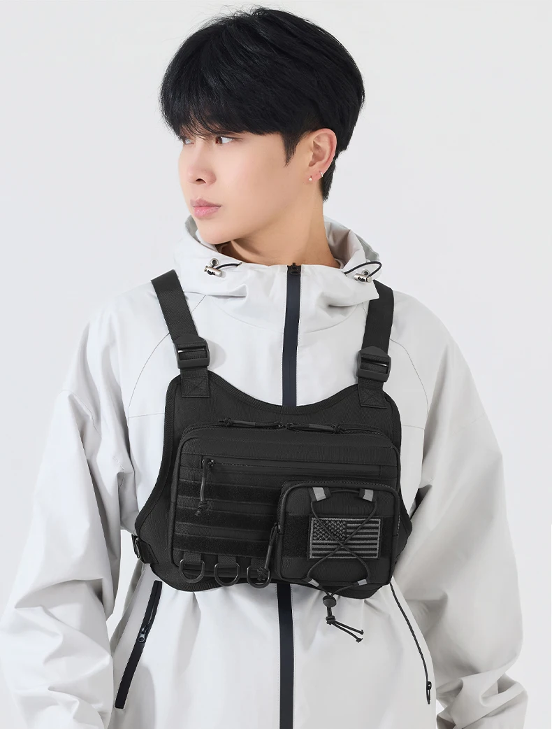 Tactical Men Vest Bag Waist Packs High Quality Men Chest Bag Hiking Backpack Fashion Trend Men Sling Shoulder Bag Fishing Tools