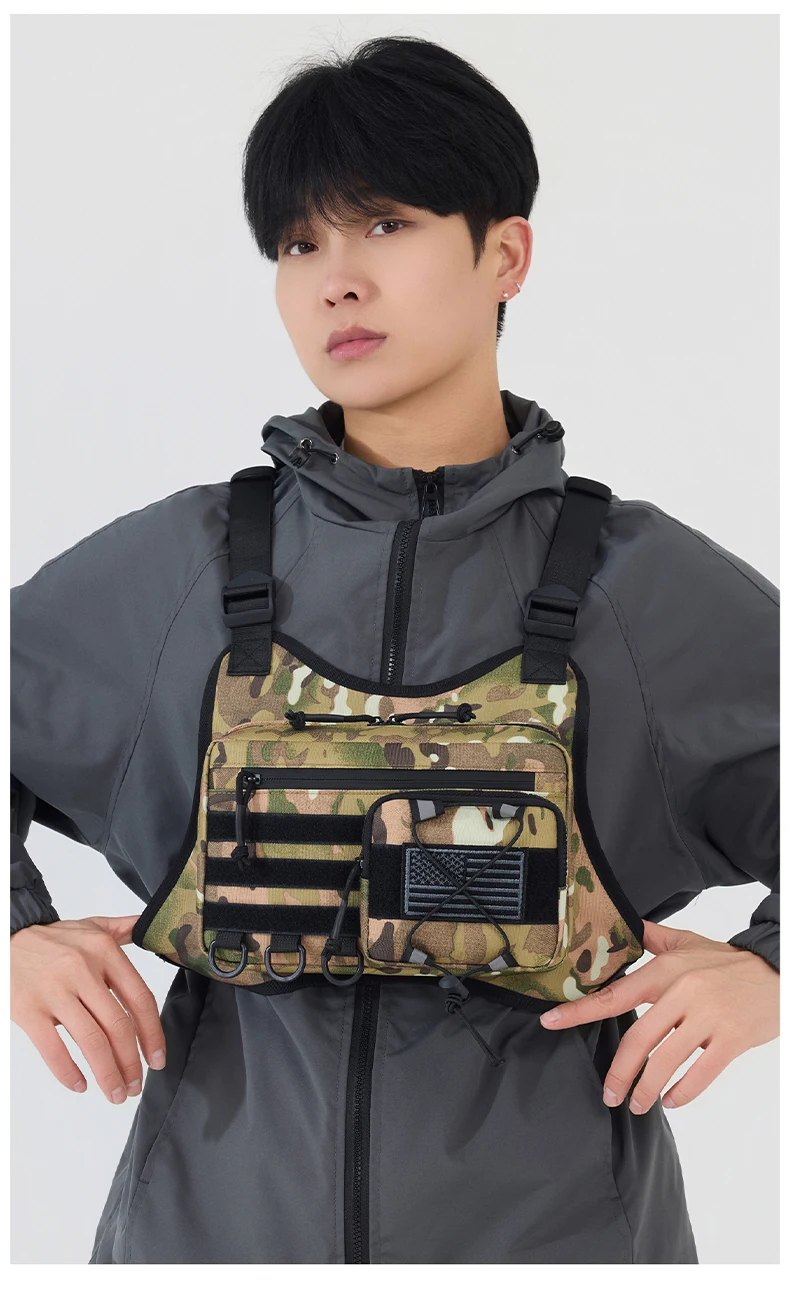 Tactical Men Vest Bag Waist Packs High Quality Men Chest Bag Hiking Backpack Fashion Trend Men Sling Shoulder Bag Fishing Tools