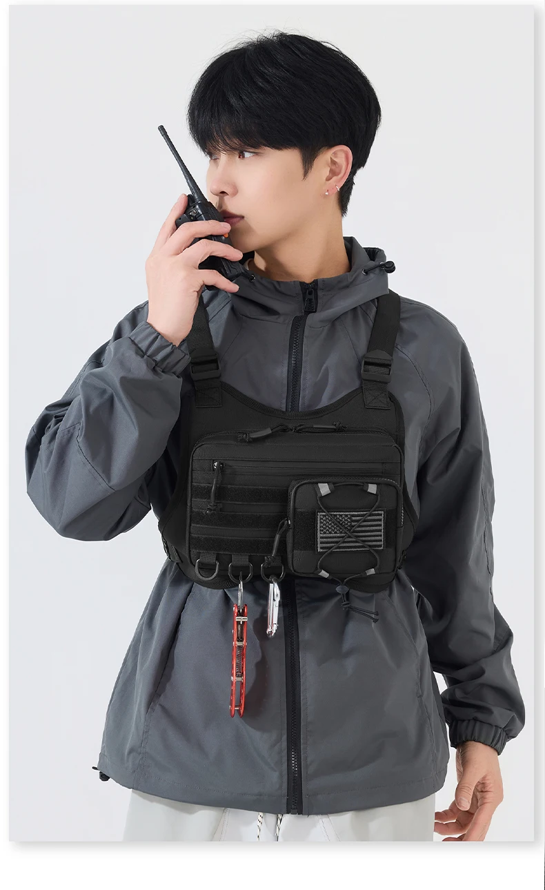 Tactical Men Vest Bag Waist Packs High Quality Men Chest Bag Hiking Backpack Fashion Trend Men Sling Shoulder Bag Fishing Tools