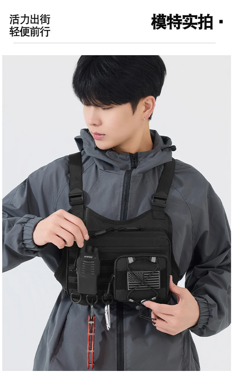 Tactical Men Vest Bag Waist Packs High Quality Men Chest Bag Hiking Backpack Fashion Trend Men Sling Shoulder Bag Fishing Tools