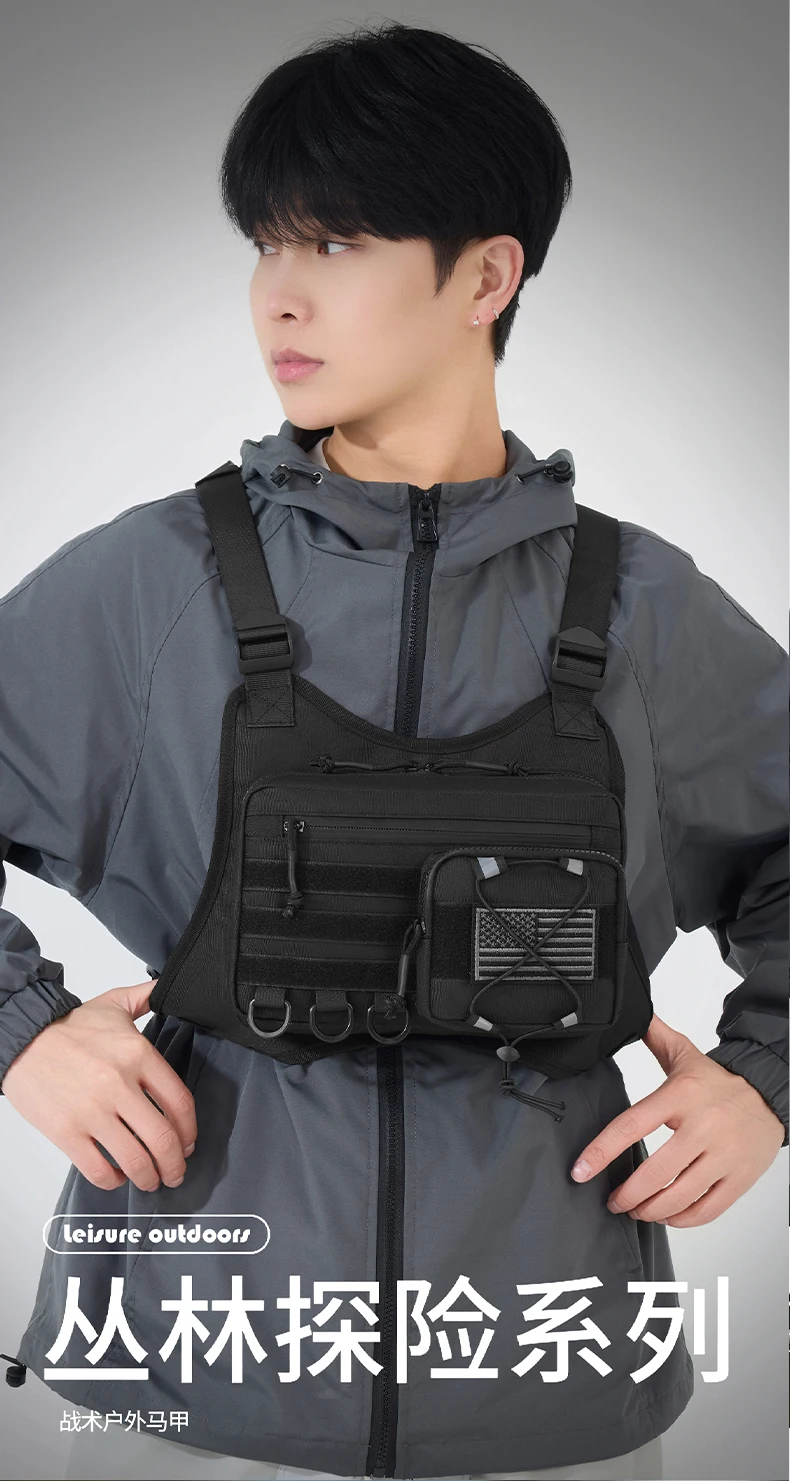 Tactical Men Vest Bag Waist Packs High Quality Men Chest Bag Hiking Backpack Fashion Trend Men Sling Shoulder Bag Fishing Tools