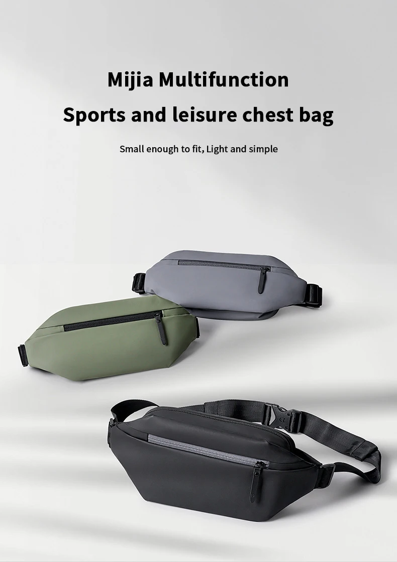 Xiaomi Mijia Chest Bag Multifunctional Leisure Portable Shoulder Bag Diagonal Bag Practical Multi-Zone Sports Purse