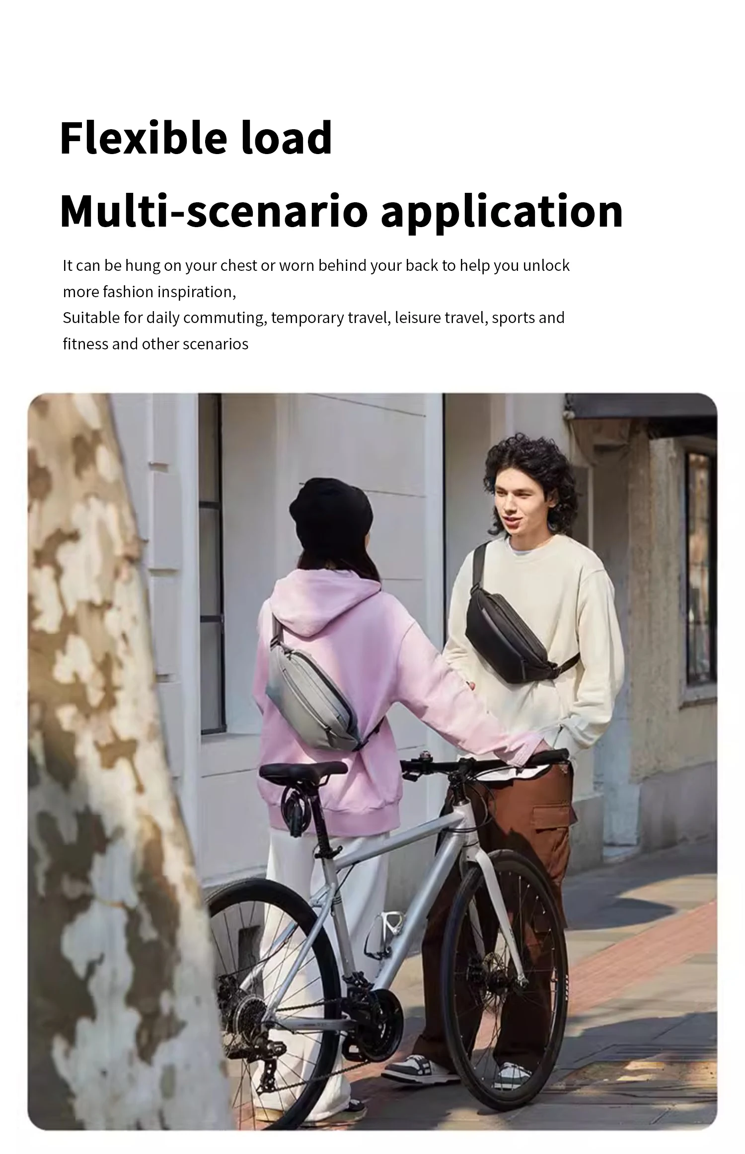 Xiaomi Mijia Chest Bag Multifunctional Leisure Portable Shoulder Bag Diagonal Bag Practical Multi-Zone Sports Purse