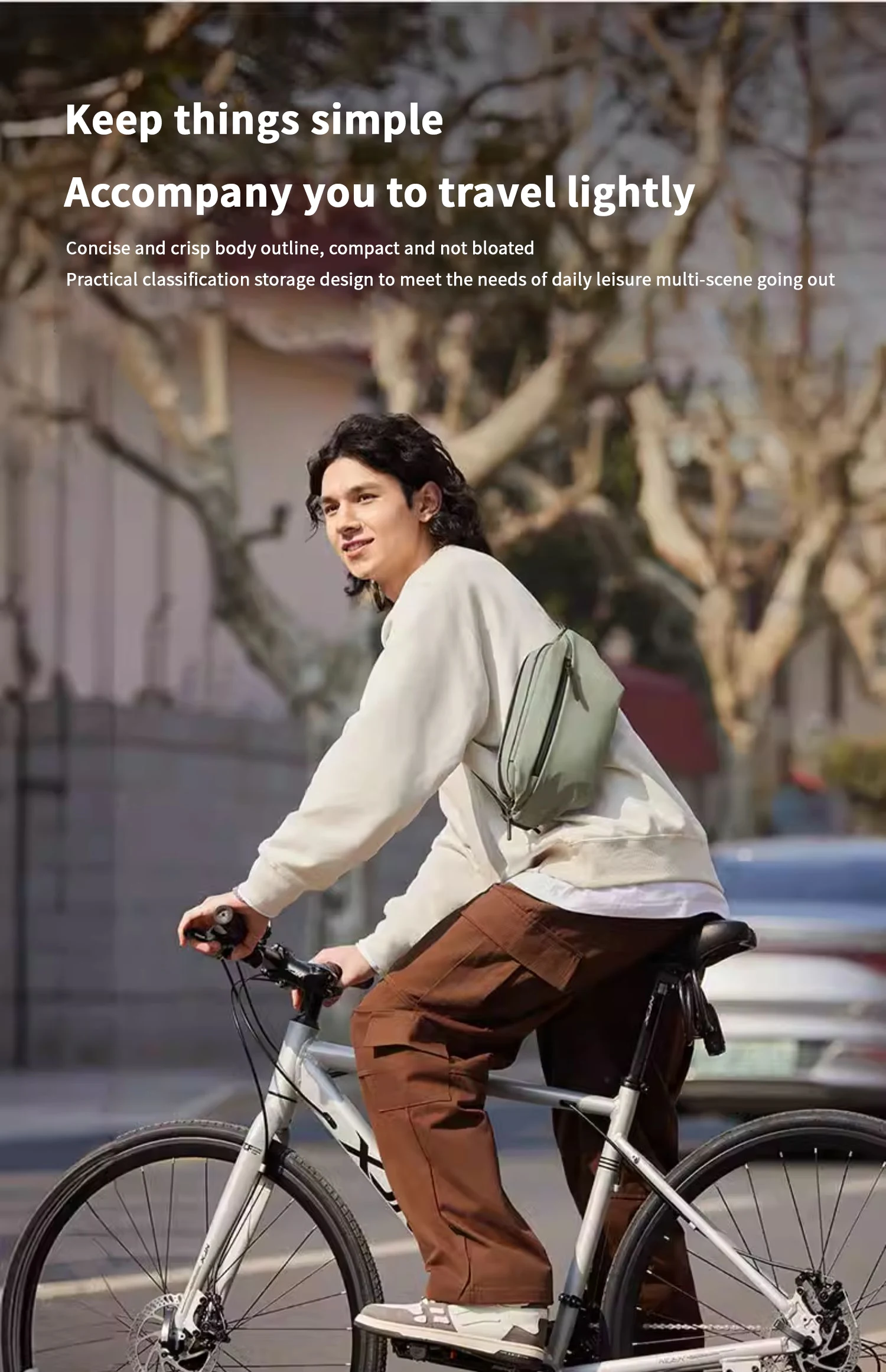 Xiaomi Mijia Chest Bag Multifunctional Leisure Portable Shoulder Bag Diagonal Bag Practical Multi-Zone Sports Purse