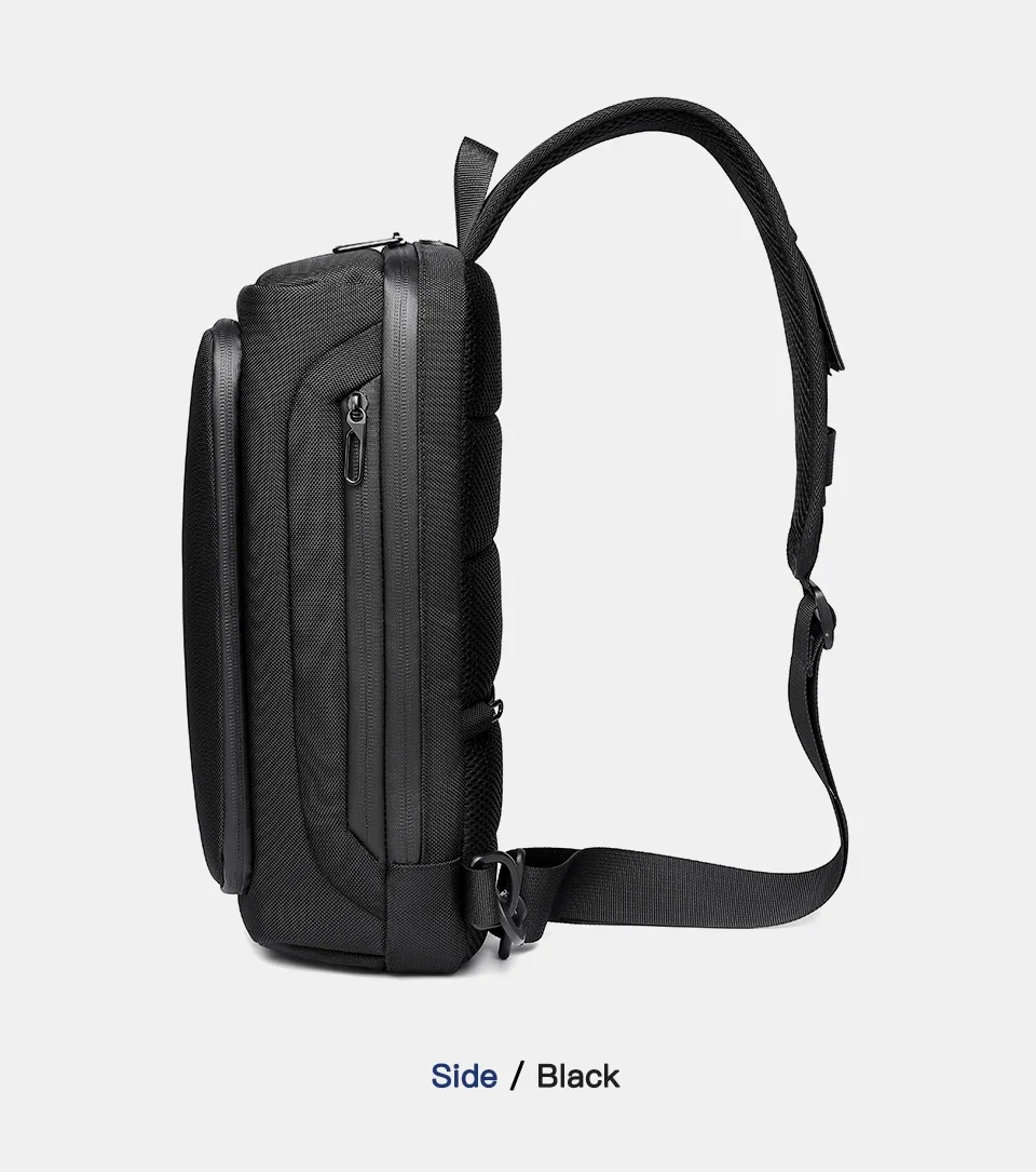 OZUKO Sling Bag Crossbody Bag Chest Bag Anti Theft Male Sling Messenger Bags Waterproof Male Outdoor Chest Pack Man USB Charge