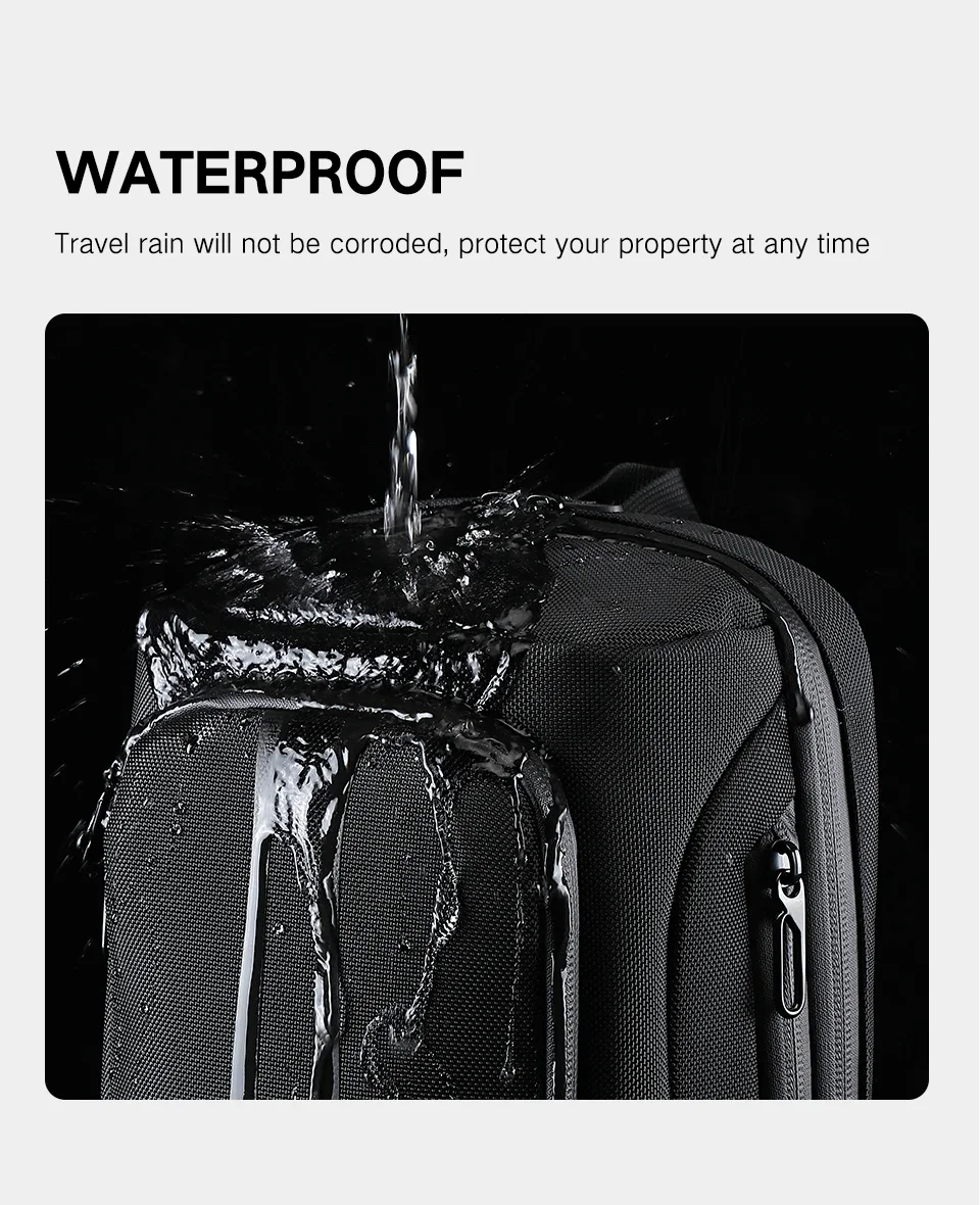 OZUKO Sling Bag Crossbody Bag Chest Bag Anti Theft Male Sling Messenger Bags Waterproof Male Outdoor Chest Pack Man USB Charge