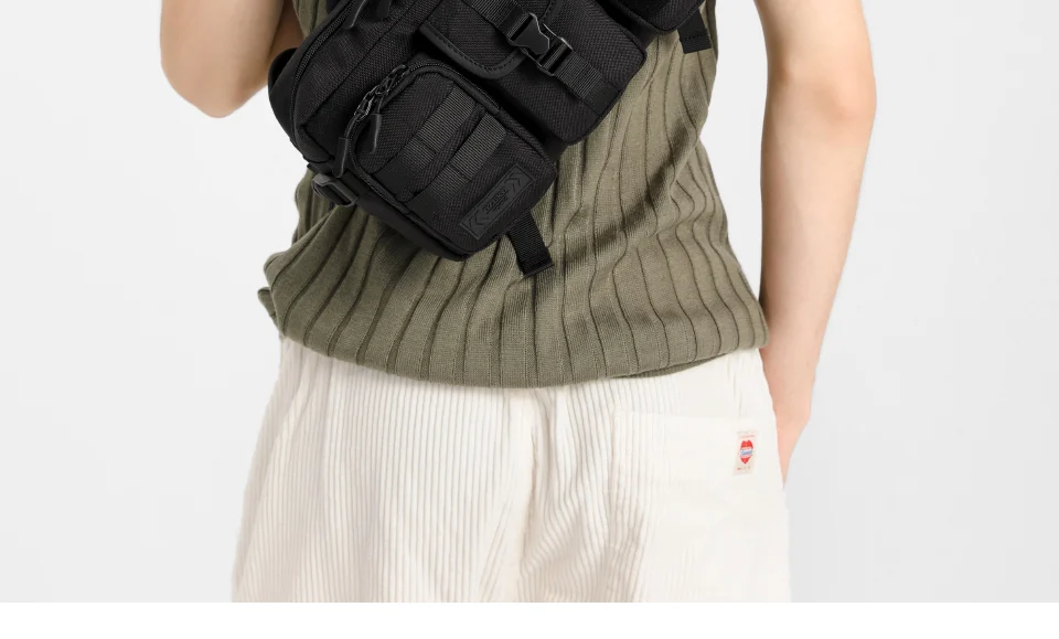 OZUKO Belt Holder Male Waterproof Shoulder Bags Men Fashion Short Trip Messenger Bag USB Charging Crossbody Bag Teenage