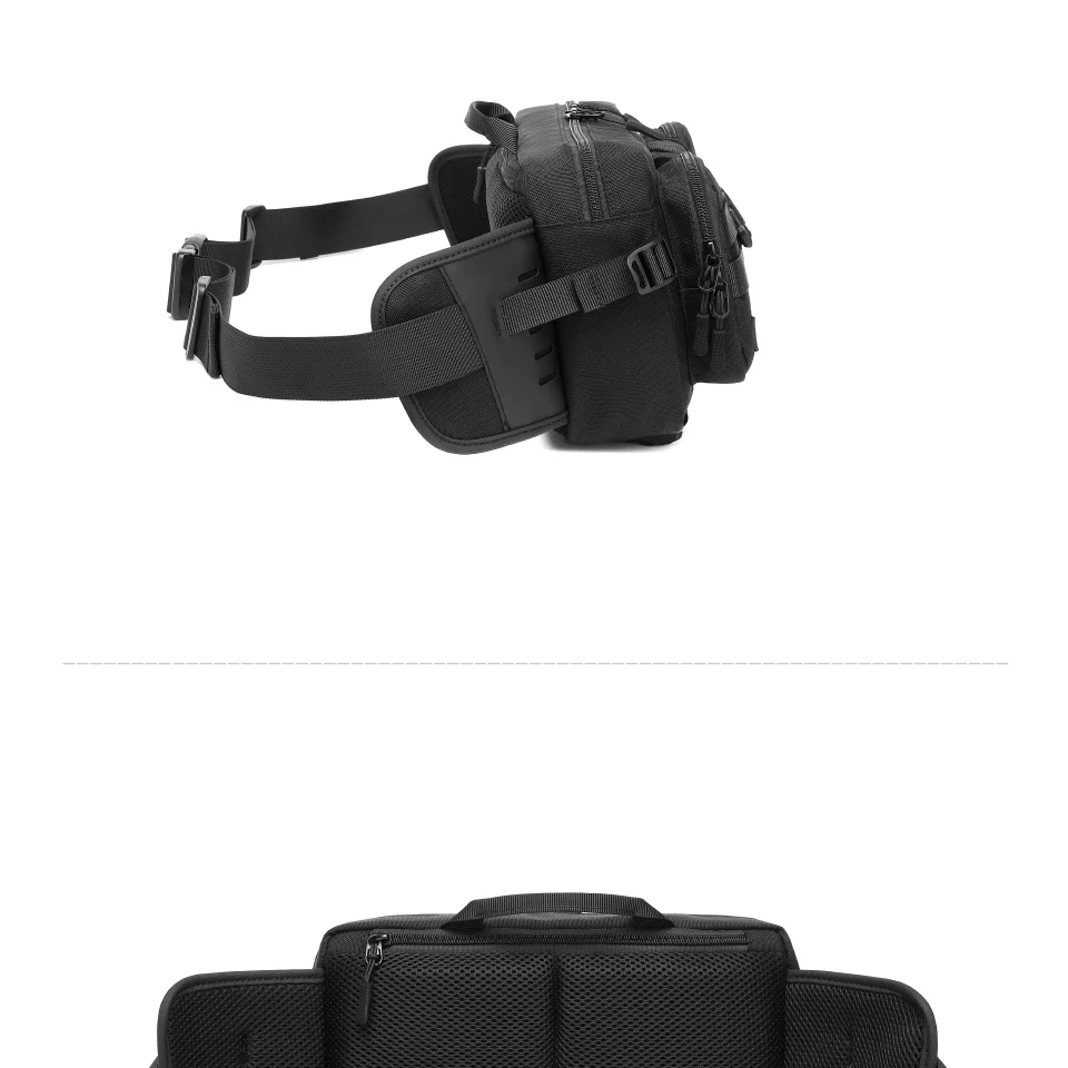 OZUKO Belt Holder Male Waterproof Shoulder Bags Men Fashion Short Trip Messenger Bag USB Charging Crossbody Bag Teenage