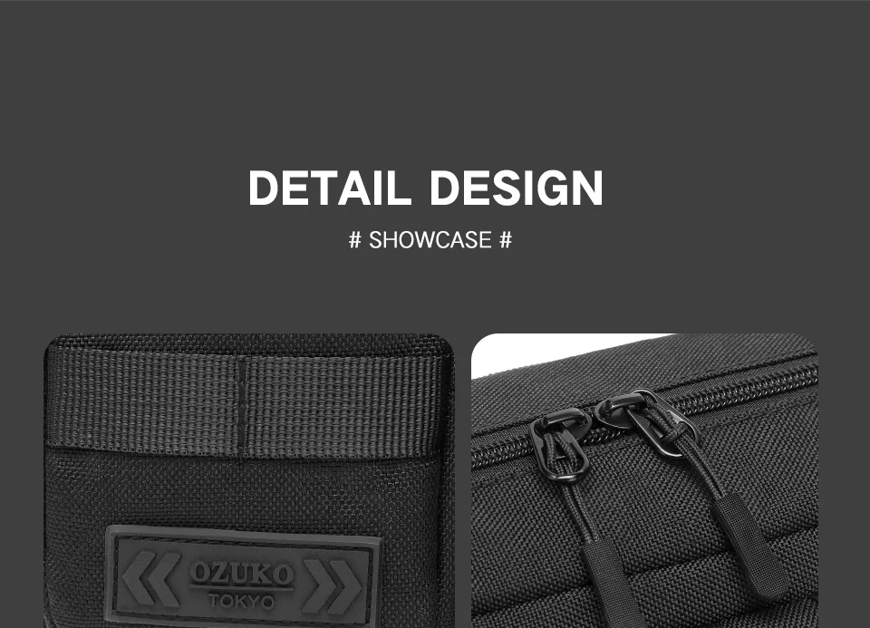 OZUKO Belt Holder Male Waterproof Shoulder Bags Men Fashion Short Trip Messenger Bag USB Charging Crossbody Bag Teenage