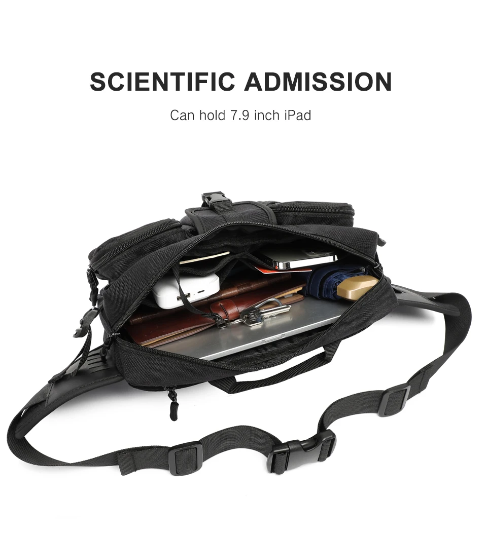 OZUKO Belt Holder Male Waterproof Shoulder Bags Men Fashion Short Trip Messenger Bag USB Charging Crossbody Bag Teenage