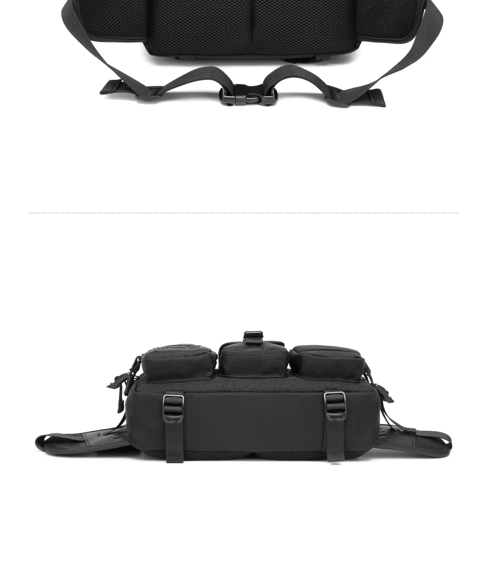 OZUKO Belt Holder Male Waterproof Shoulder Bags Men Fashion Short Trip Messenger Bag USB Charging Crossbody Bag Teenage