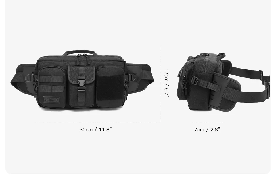 OZUKO Belt Holder Male Waterproof Shoulder Bags Men Fashion Short Trip Messenger Bag USB Charging Crossbody Bag Teenage