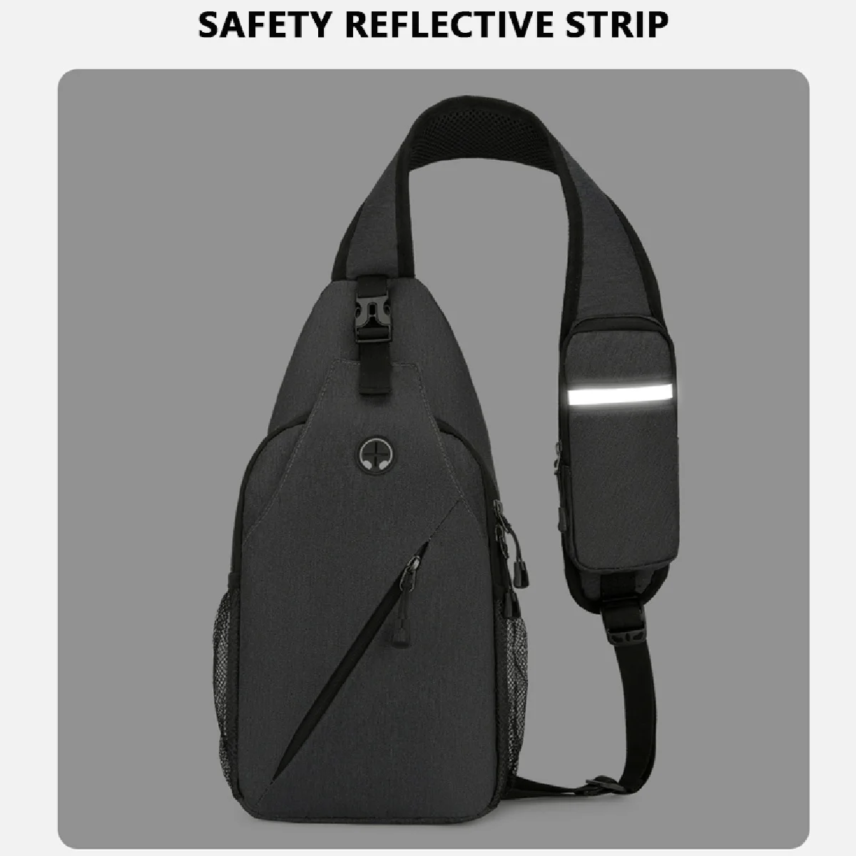 New casual chest bag men's mobile phone crossbody bag multifunctional lightweight outdoor sports shoulder bag