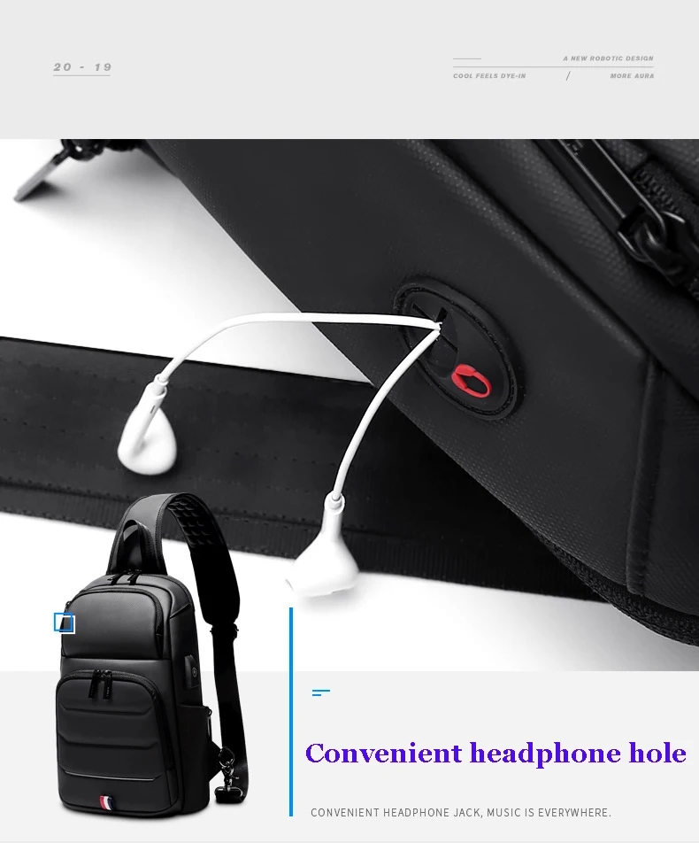Designer Crossbody Fashion Shoulder USB Charging Sports GYM Messenger Sling Chest Bag Oxford Single Strap Running Men Waterproof