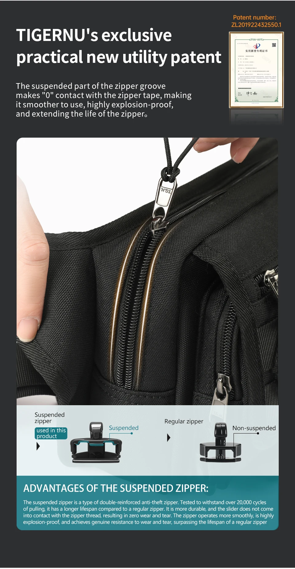 Tigernu Men's Crossbody Bag Large Capacity Waist Bag Male Sling Bag Hunting Outdoor Chest Bag Hiking Messenger Bag