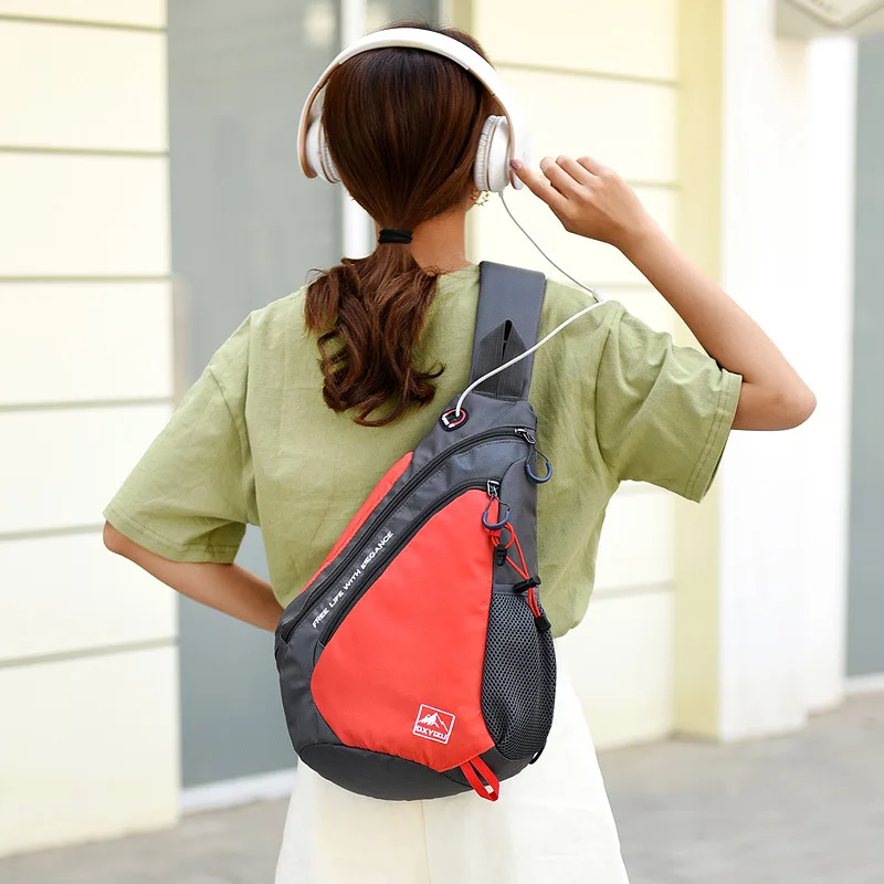 Fashion Ladies Shoulder Bag Couple Messenger Outdoor Waterproof Chest Bags Travel Sling Sport Bottle Bagpack Multifunctional Men
