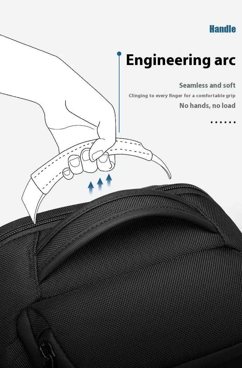 OZUKO Business Commuter Men's Chest Bag Fashion Multi-functional Shoulder Bag Lightweight Travel Waterproof Crossbody Bag