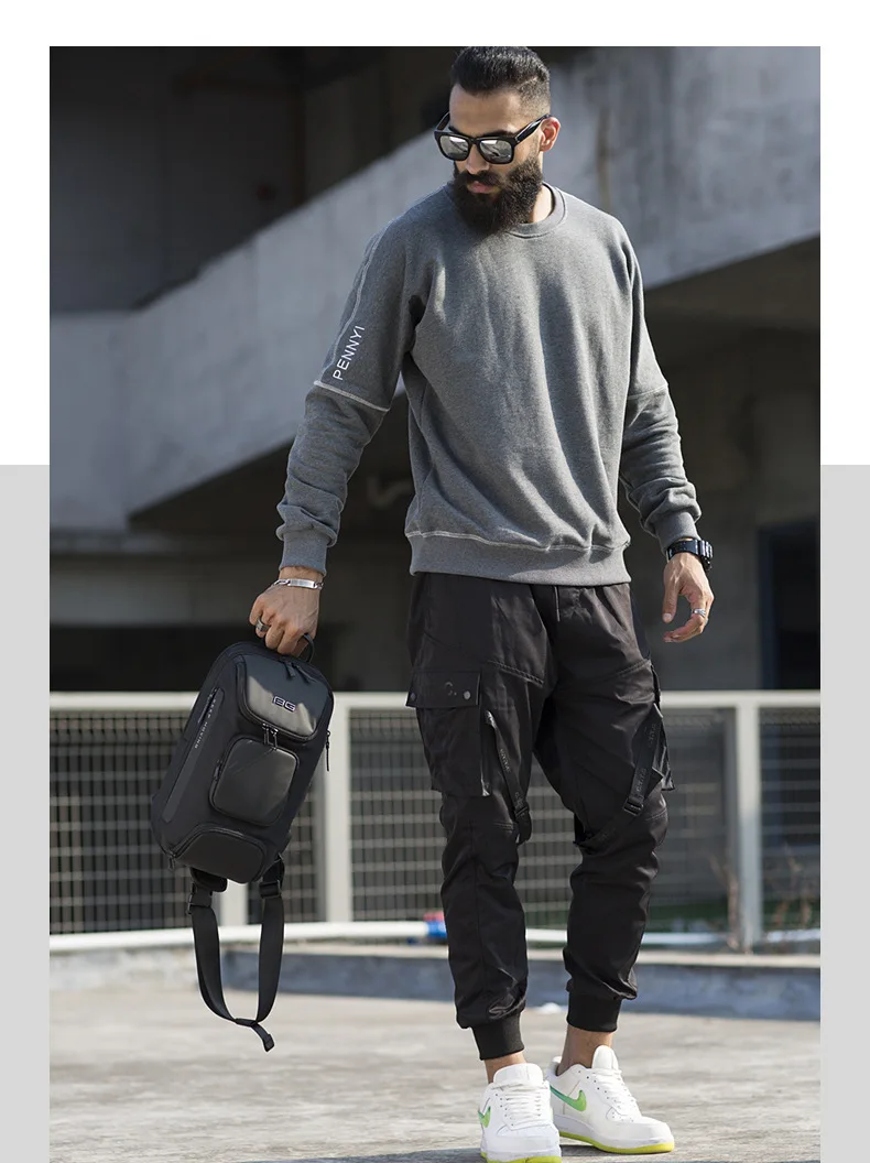 Bange Fashion Men's Luxurious Chest Bag Comfortable and Breathable Male Messenger Bag Crossbody Shoulder Bags