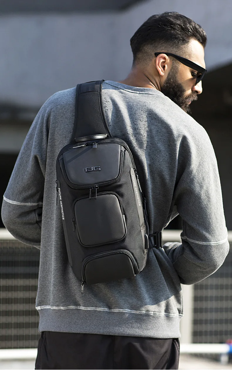 Bange Fashion Men's Luxurious Chest Bag Comfortable and Breathable Male Messenger Bag Crossbody Shoulder Bags