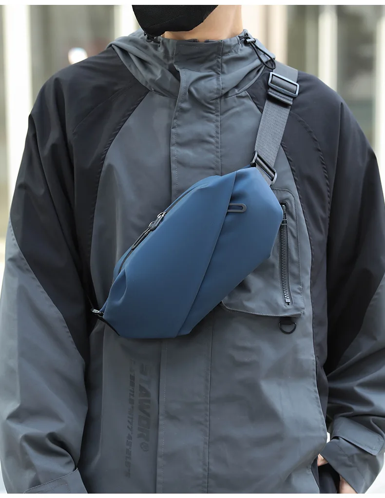 New Waist Bag, Outdoor Chest Bag, Business Crossbody Bag, Multifunctional and Trendy Chest Bag, Men's Sports Shoulder Bag