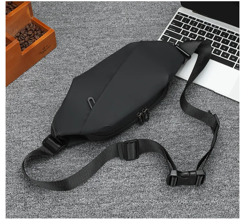 New Waist Bag, Outdoor Chest Bag, Business Crossbody Bag, Multifunctional and Trendy Chest Bag, Men's Sports Shoulder Bag