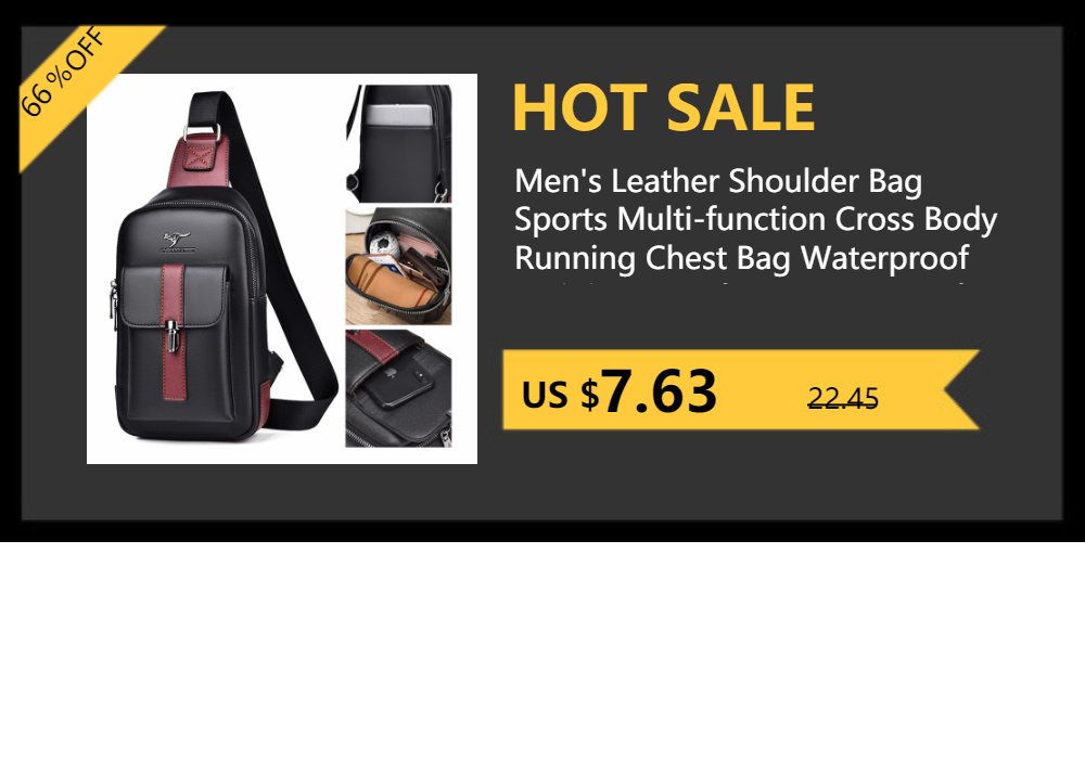 Men PVC Multifunction USB Shoulder Anti-theft Sports Cross Body Sling Gym Chest Bags Travel Messenger Pack Casual Pack for Male