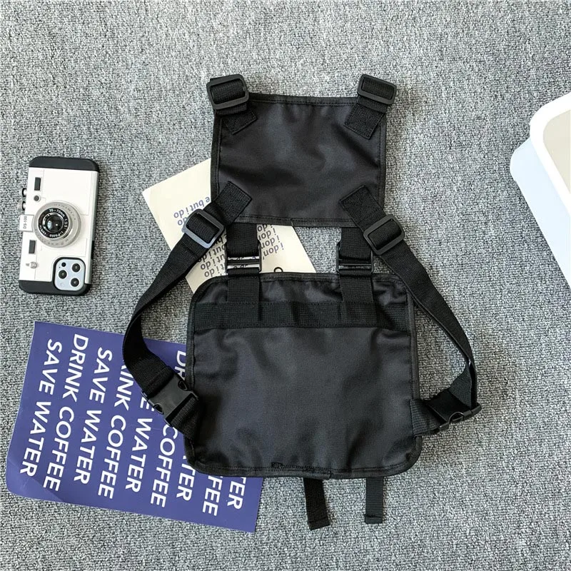 CCRXRQ Hip-hop Streetwear Men Chest Bags 2026 New Fashion Unisex Tactical Vest Backpacks Multi-function Sport Travel Chest Pack
