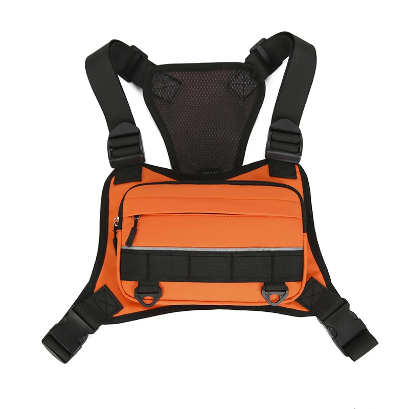 CCRXRQ Hip-hop Streetwear Men Chest Bags 2026 New Fashion Unisex Tactical Vest Backpacks Multi-function Sport Travel Chest Pack