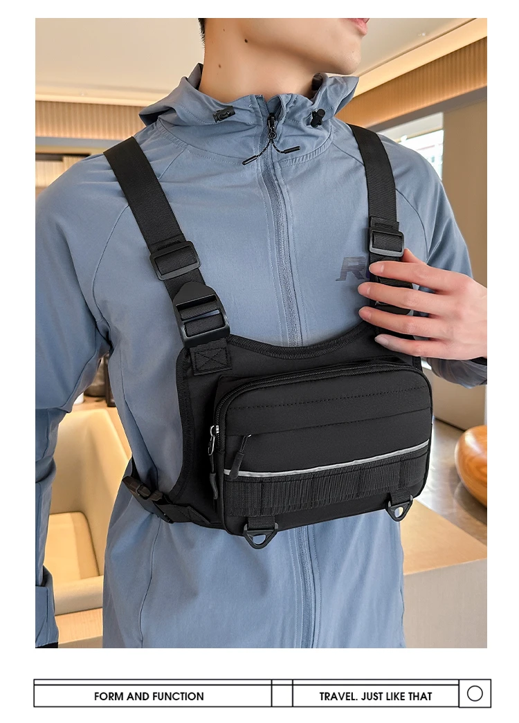 Men Waist Packs Vest Bag Casual Backpack High Quality Nylon Fabric Men Shoulder Bag Travel Pack Tactical Style Man Backpacks Bag
