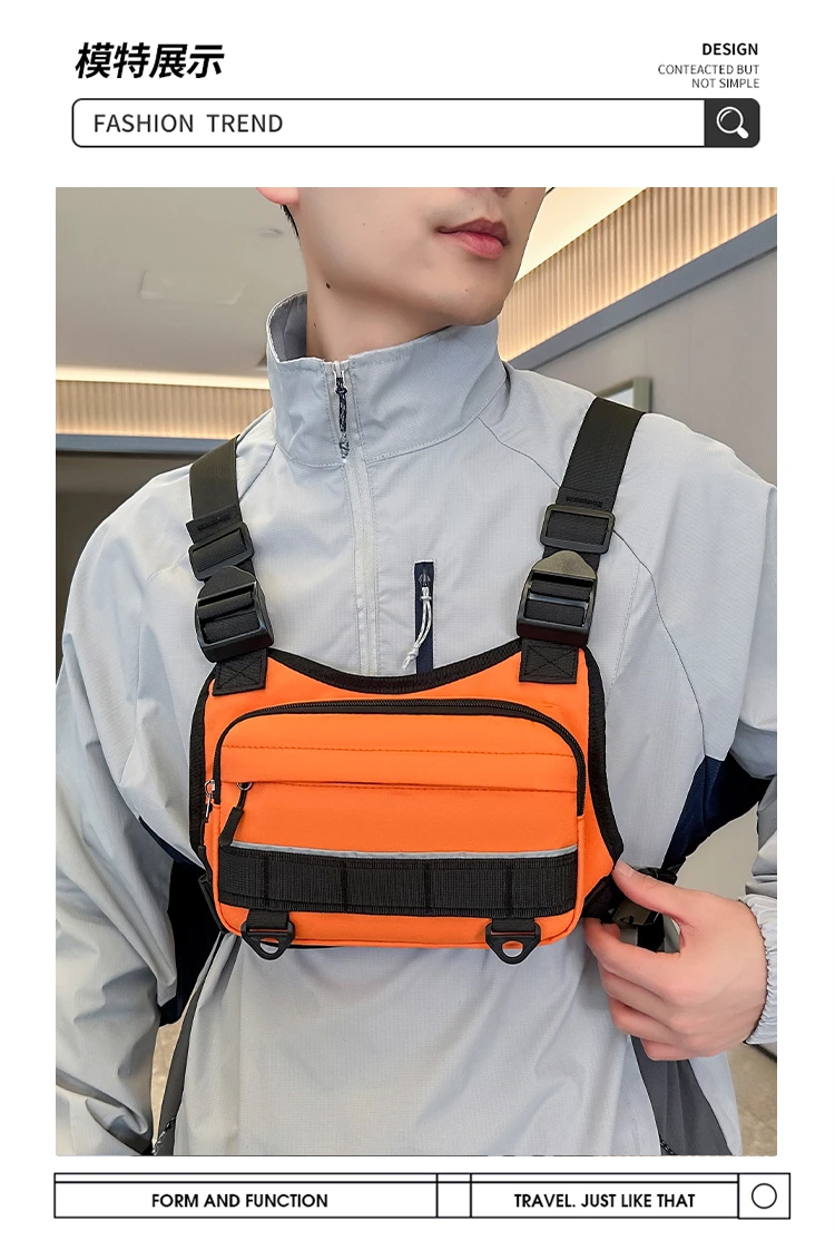 Men Waist Packs Vest Bag Casual Backpack High Quality Nylon Fabric Men Shoulder Bag Travel Pack Tactical Style Man Backpacks Bag