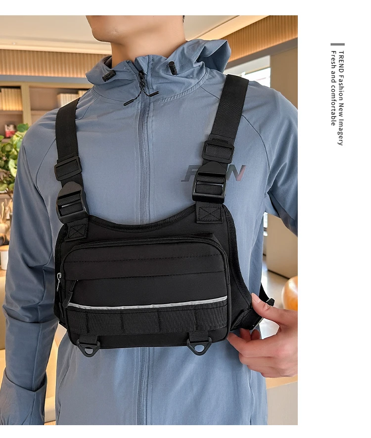 Men Waist Packs Vest Bag Casual Backpack High Quality Nylon Fabric Men Shoulder Bag Travel Pack Tactical Style Man Backpacks Bag