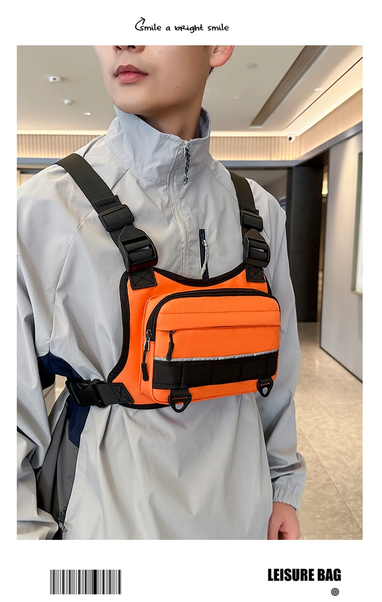 Men Waist Packs Vest Bag Casual Backpack High Quality Nylon Fabric Men Shoulder Bag Travel Pack Tactical Style Man Backpacks Bag