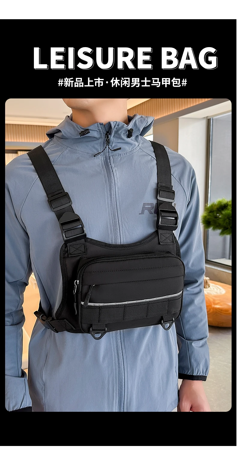 Men Waist Packs Vest Bag Casual Backpack High Quality Nylon Fabric Men Shoulder Bag Travel Pack Tactical Style Man Backpacks Bag